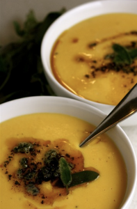 Roasted Squash Soup, Sage Brown Butter